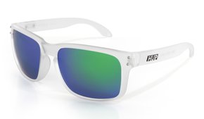 Óculos de Sol HUPI Cougar Armação Cristal Lente Verde Espelhado