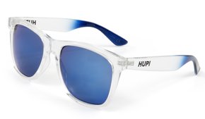 Óculos de Sol HUPI Luppa Armação Cristal/Azul Lente Azul Espelhado