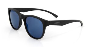 Óculos de Sol HUPI Macau Armação Preto Fosco Lente Azul Espelhado