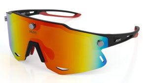 Óculos de Sol HUPI Magnetic Preto - Lente Vermelho Espelhado