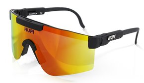 Óculos de Sol HUPI Maverick Preto/Vermelho - Lente Vermelho Espelhado