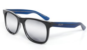 Óculos de Sol HUPI Naja Infantil Preto Cristal/Azul Cristal - Lente Espelhada