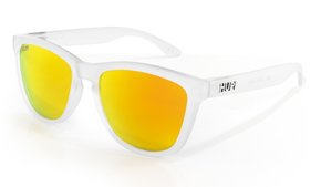 Óculos de Sol HUPI Sole Armação Cristal Lente Dourado Espelhado