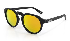 Óculos de Sol HUPI Spike Armação Preto Lente Dourado Espelhado