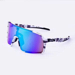 Óculos HUPI Andez Camo Preto e Cinza - Lente Verde Espelhado