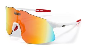 Óculos HUPI Angliru Branco/Vermelho - Lente Vermelho Espelhado