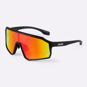 Óculos de Sol HUPI Edge Preto Lente Vermelho Espelhado