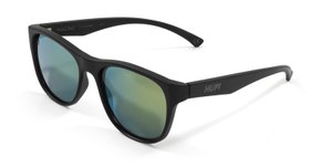 Óculos de Sol HUPI Macau Armação Preto Fosco Lente Verde Espelhado