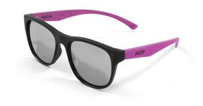 Óculos de Sol HUPI Macau Armação Preto e Pink Lente Prata