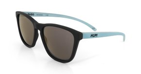 Óculos de Sol HUPI Paso Armação Preto e Azul Lente Roxo Espelhado