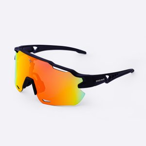 Óculos HUPI Quiriri Sertões Preto - Lente Vermelha Espelhada