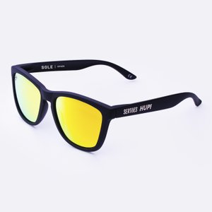 Óculos HUPI Sole Sertões Preto - Lente Dourada 