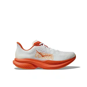 Tênis HOKA Mach 6 Masculino Branco/Laranja