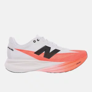 Tênis New Balance FuelCell SuperComp Elite v5 Feminino Branco/Laranja Neon