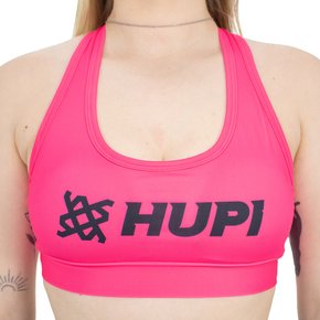 Top HUPI Feminino Burpee Rosa Neon Liso