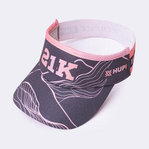 Viseira para Corrida HUPI 21k Ibira Preto e Rosa