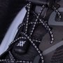 Cadarço Elástico HUPI Laces Preto com Duas Riscas Cinza