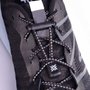 Cadarço Elástico HUPI Laces Preto com Duas Riscas Cinza