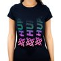 Camiseta HUPI Triple Feminina Babylook Preto