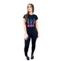 Camiseta HUPI Triple Feminina Babylook Preto
