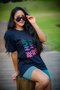 Camiseta HUPI Triple Feminina Babylook Preto