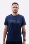 Camiseta Fila Letter Outline Masculina Azul
