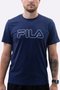 Camiseta Fila Letter Outline Masculina Azul