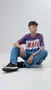Camiseta Masculina HUPI Bike Naja Azul/Vermelho