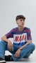 Camiseta Masculina HUPI Bike Naja Azul/Vermelho