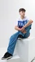 Camiseta Masculina HUPI Bike Naja Branco/Azul