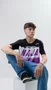 Camiseta Masculina HUPI Bike Naja Preto/Branco