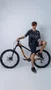 Camiseta Masculina HUPI Bike Naja Preto/Grafite