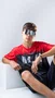 Camiseta Masculina HUPI Bike Naja Preto/Vermelho