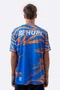 Camiseta Masculina HUPI Bike Naja V10 Azul e Laranja