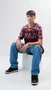 Camiseta Masculina HUPI Bike Naja Vermelho/Cinza