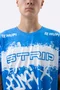 Camiseta Masculina HUPI Bike STRIP Azul e Branco