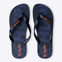 Chinelo HUPI Vibes Preto/Laranja Grade