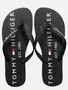 Chinelo Tommy Hilfiger Rubber Masculino Preto e Cinza