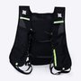 Colete de Hidratação HUPI Running Preto/Amarelo com 2 Garrafas 350ML Verde