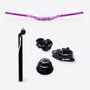 Kit HUPI Ride 780mm Roxo c/ Caixa de Direção Tapered para Suspensão Tapered