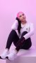 Luva HUPI Running - Preto e Pink
