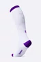 Meia HUPI Air Longa Branco e Roxo