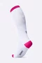 Meia HUPI Air Longa Branco e Rosa