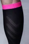 Meia HUPI Air Longa Preto e Rosa