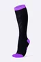 Meia HUPI Air Longa Preto e Roxo