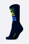 Meia HUPI Bike Brasil Azul Marinho Pés Menores 34-38