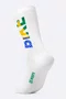 Meia HUPI Bike Brasil Branco Pés Menores 34-38