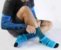 Meia HUPI Biometria Azul