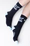 Meia HUPI Go For a Run Preto/Azul