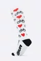 Meia HUPI Longa Love Bike Branco